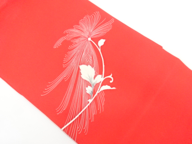 塩瀬菊模様刺繍名古屋帯